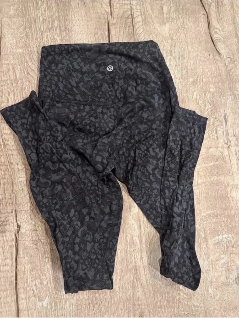 lululemon athletica Black Charcoal Patterned Leggings